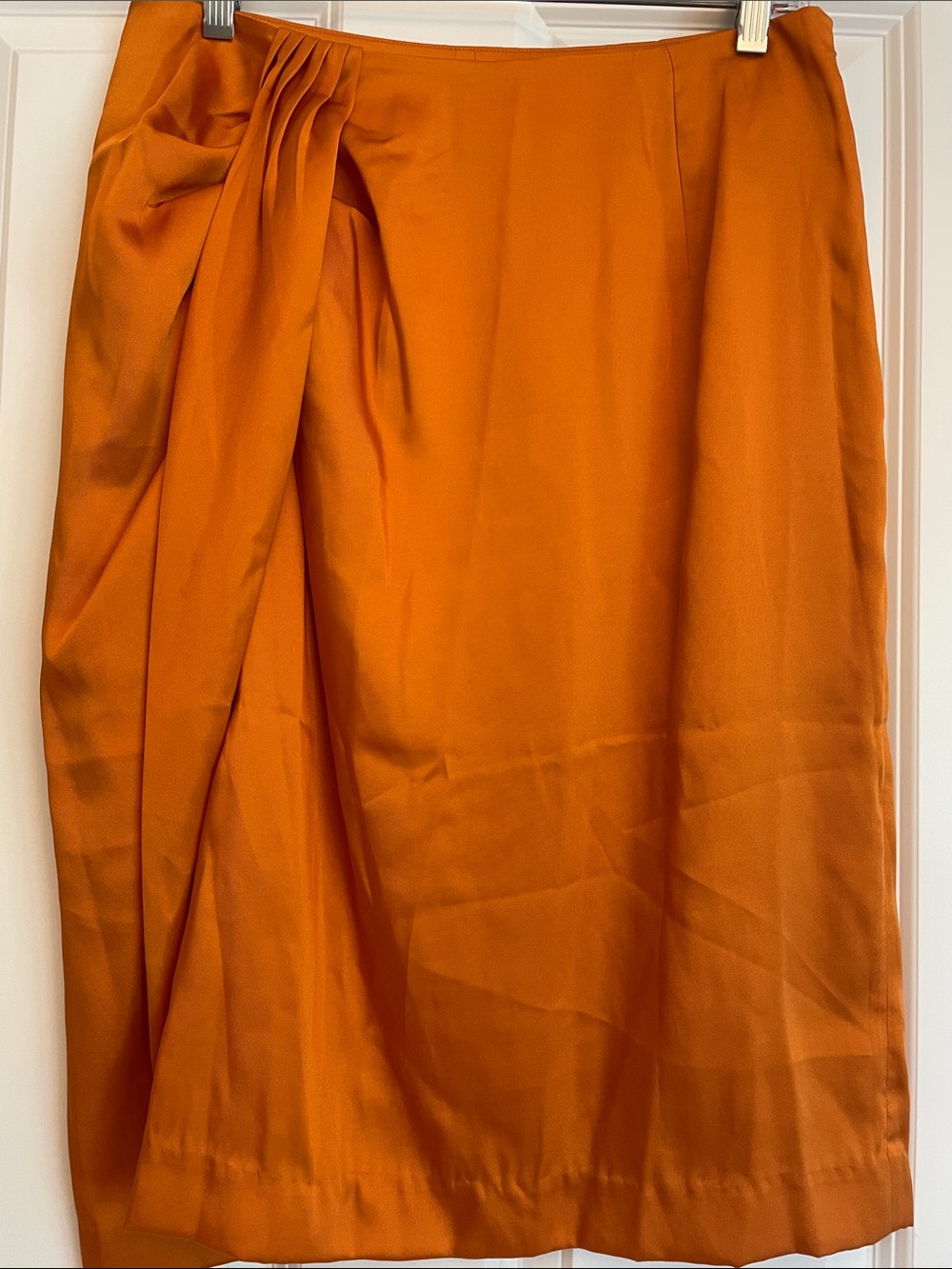 J. Crew Orange Draped Mini Skirt
